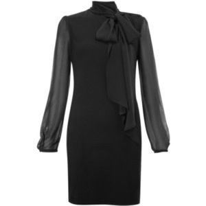 NWOT French Connection Crepe Sheer Sleeve Dress.